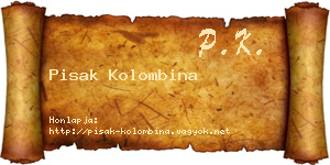 Pisak Kolombina névjegykártya